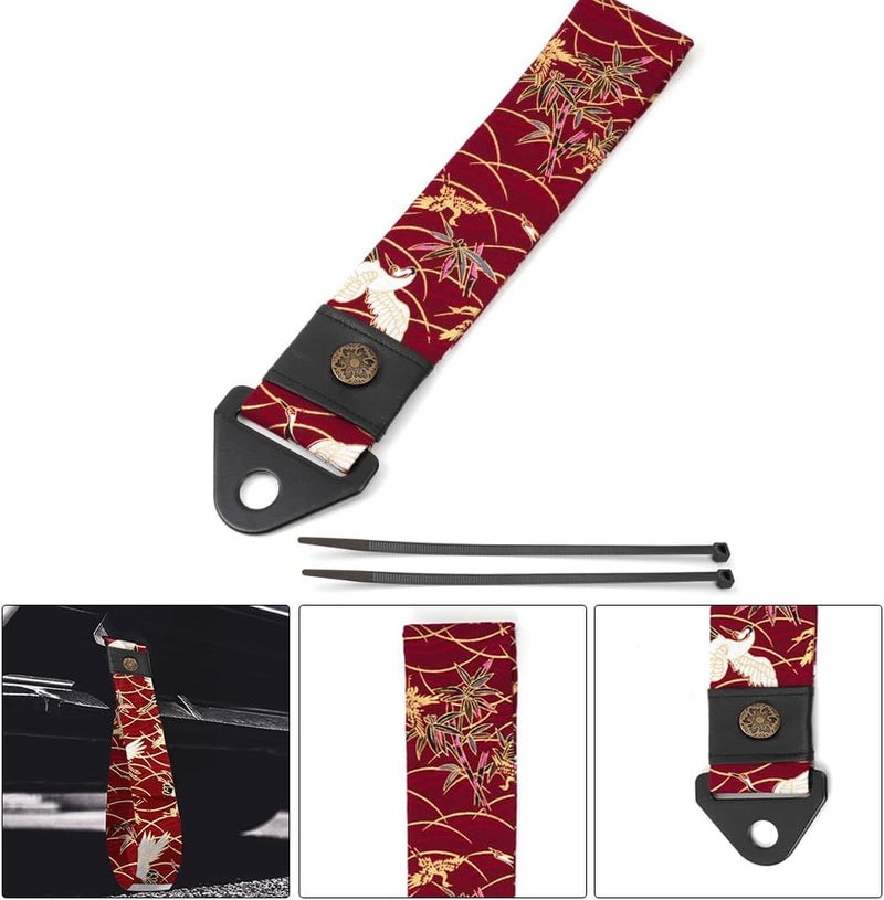 RASTP Racing Tow Strap, Car Modification Sports Trailer Belt Fit for Front or Rear Front Bumper Decorative (Cents Crane Red) - Image 3